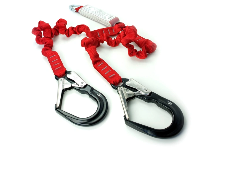 FallTech 12 Foot Ironman Twin Leg Lanyard with Steel Rebar Hooks - GME Supply FallTech 12 Foot Ironman Twin Leg Lanyard with Steel Rebar Hooks - GME Supply