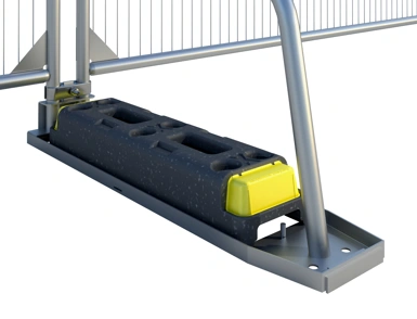 antritrip rubber base used for temporary mesh fence panels