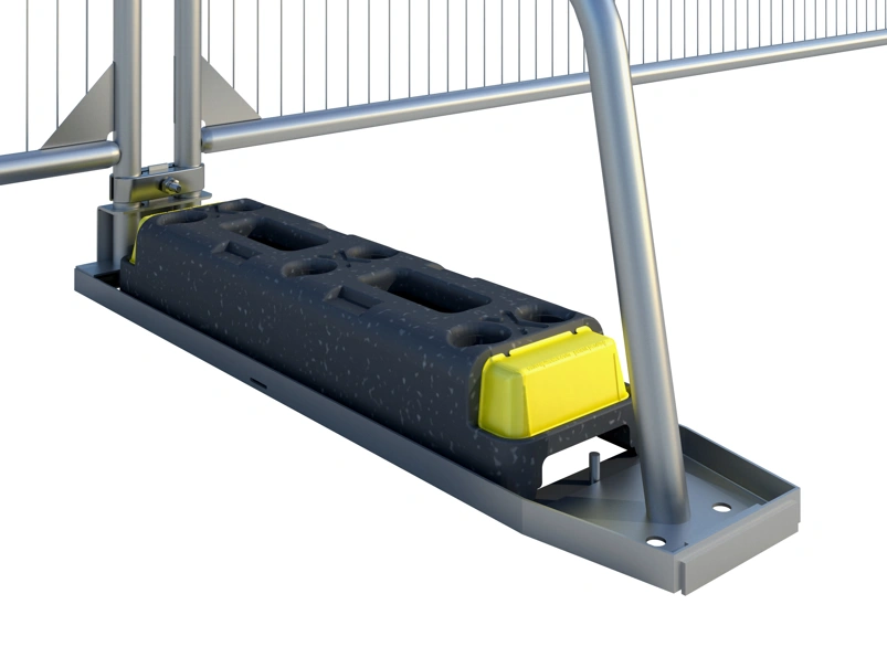 antritrip rubber base used for temporary mesh fence panels