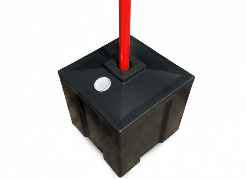 water filled black plastic base for height restricting goalposts